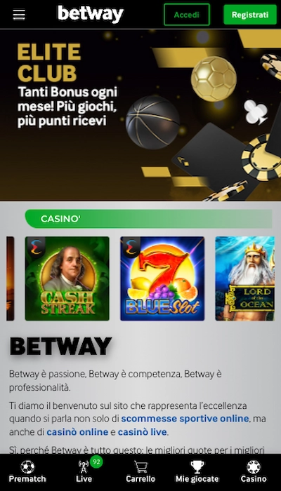 betway home