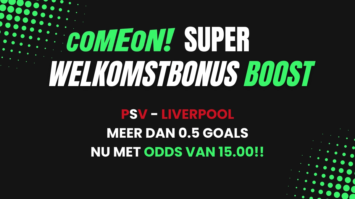 Comeon super welkomstbonus boost