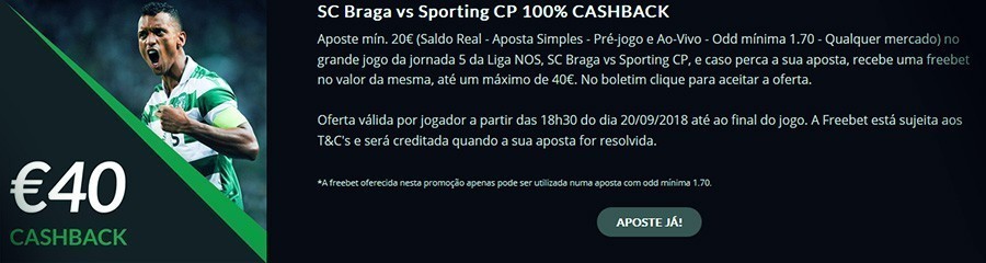 Casback SC Braga vs Sporting Cp