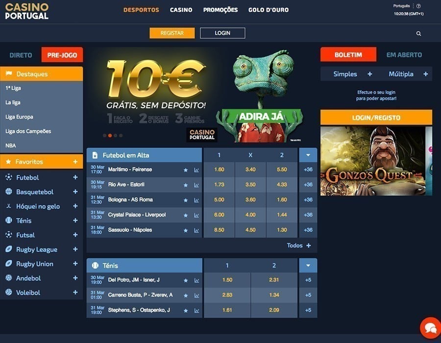 O site do Casino Portugal online