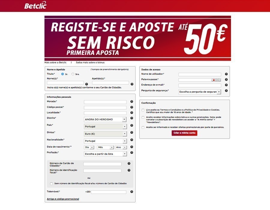 Registo Betclic