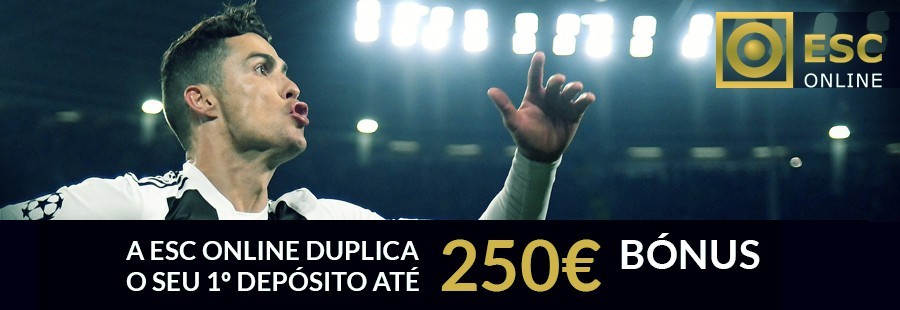 Bónus de boas-vindas ESC Online: 100% até 250€