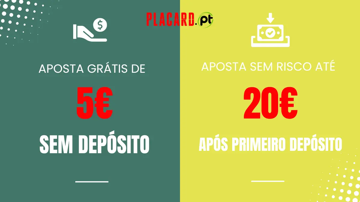 Dois bónus de registo até 25€ Placard.pt