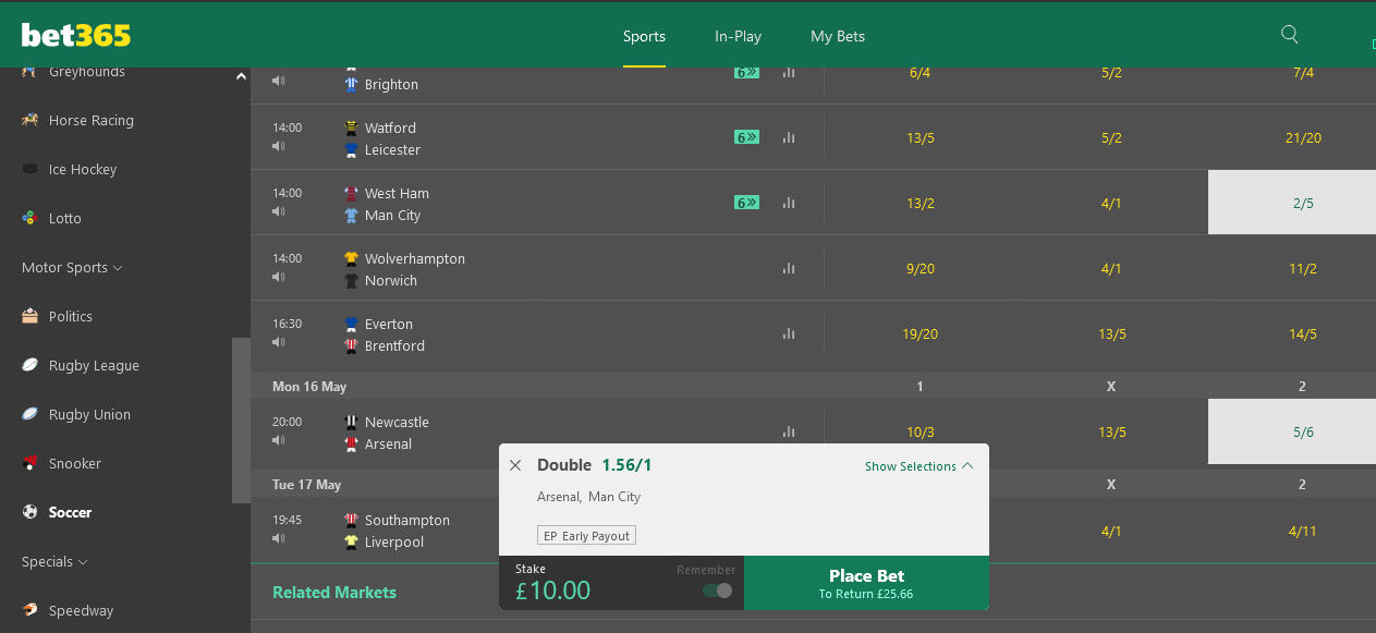 Football betting odds and Premier League tips for your accumulator