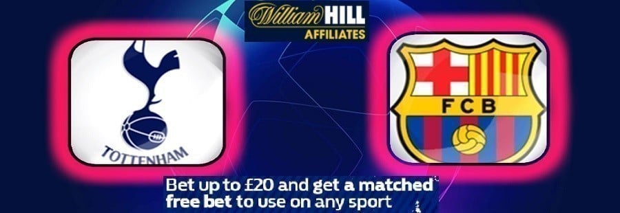 tottenham vs barcelona offer william hill