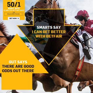 image Join Betfair Now to Receive 50/1 on Might Bite to Win the Betfair Chase