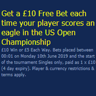 image Get an extra bonus on your pre-tournament US Open winner bet at William Hill