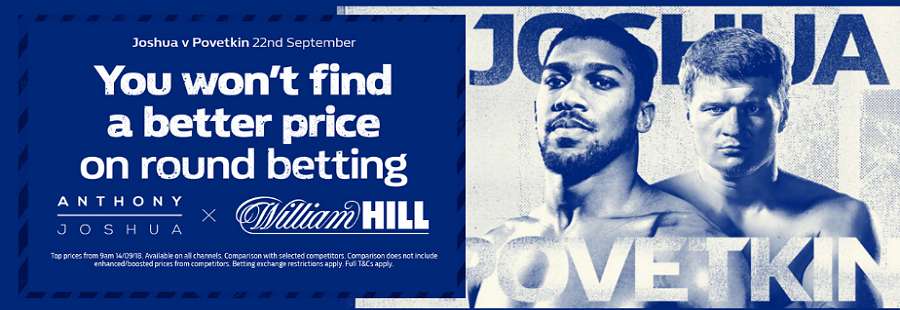 william hill promotion on joshua fighting