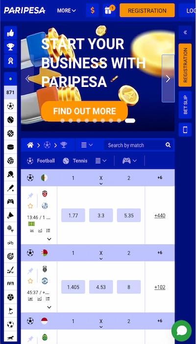 paripesa homepage