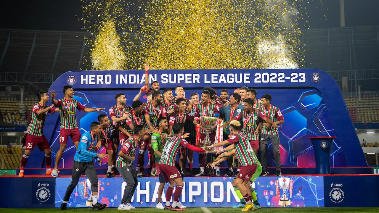 Mohun Bagan with the trophy
