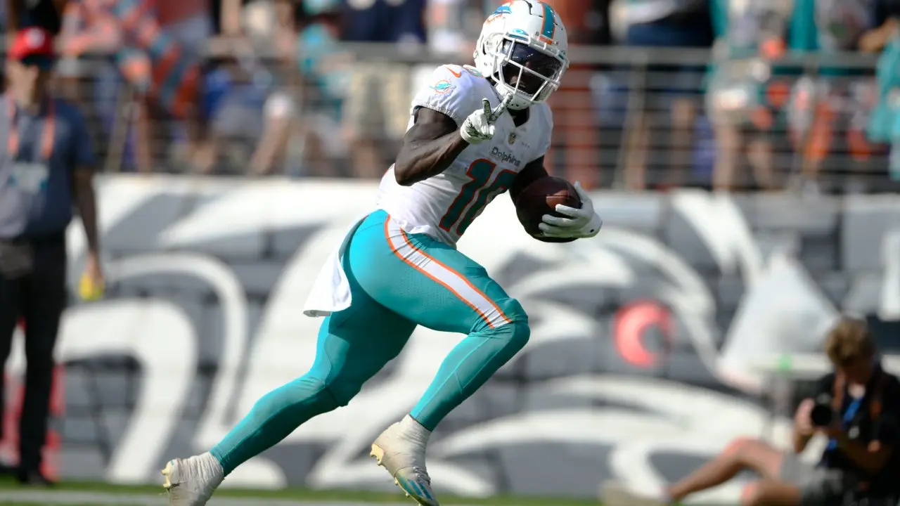 Tyreek Hill of the Dolphins
