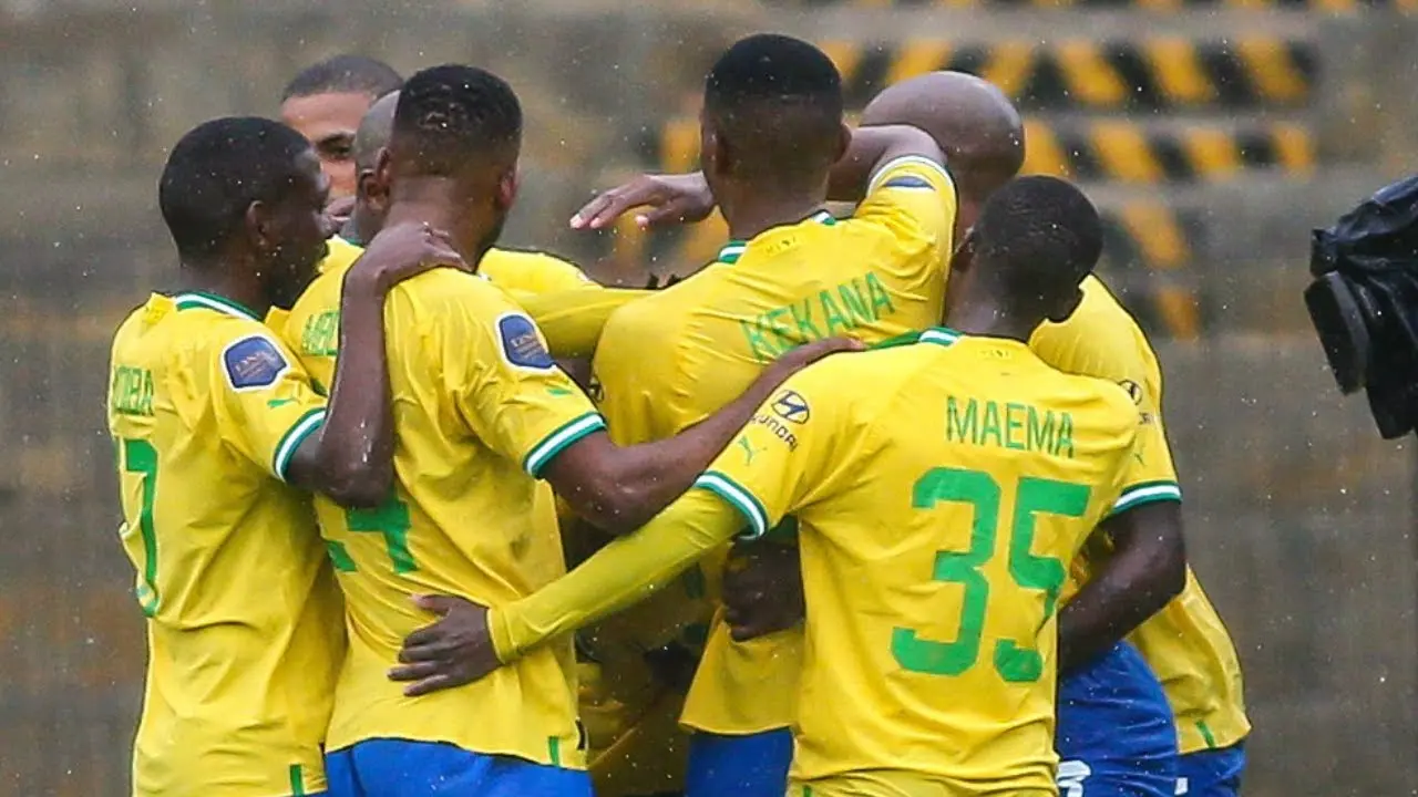 Champions Sundowns celebrate