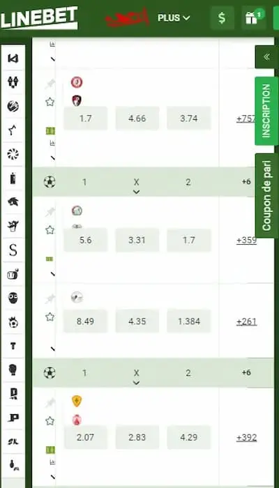 Paris sportifs Linebet Afrique