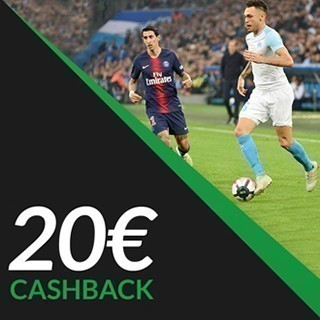 PSG – Marseille: Promoção ESC online 20 euros cashback!
