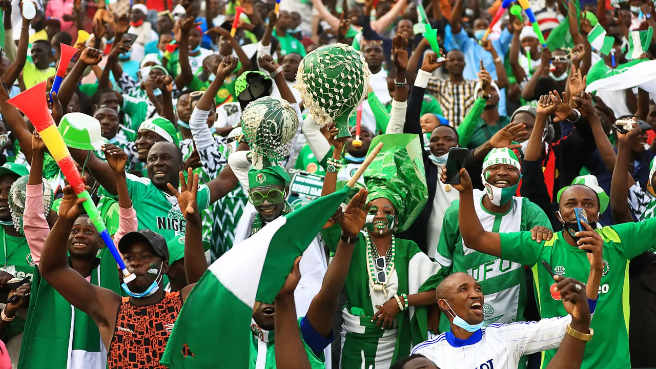 Nigerian fans celebrate