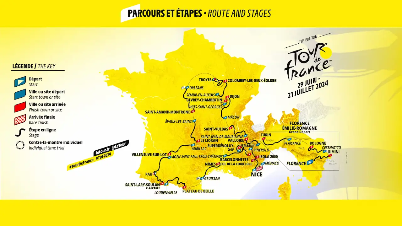 Percorso Tour de France 2024