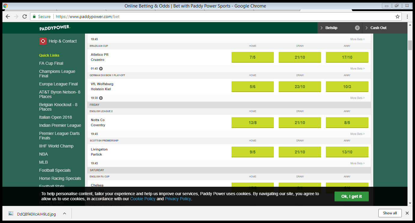 Paddy Power Online Football Betting