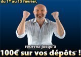 Jusqu'à 100 euros offerts sur vos prochains dépôts !