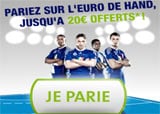 ParionsWeb offre 20 euros de paris pour l'Euro de Hand !