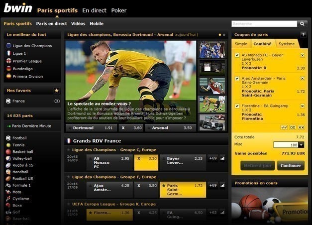 nouveau site bwin