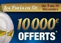 image Les paris en or : 10000 € à gagner chez ParionsWeb !