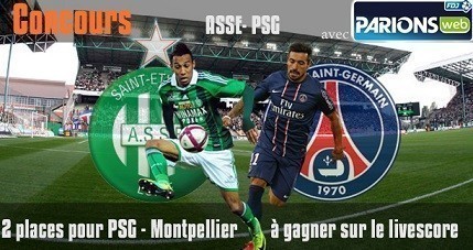 Concours : 2 place à gagner pour PSG - Montpellier