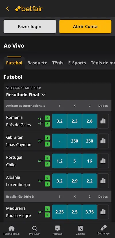 Betfair Futebol