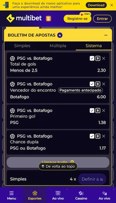 Multibet cupom mobile BR