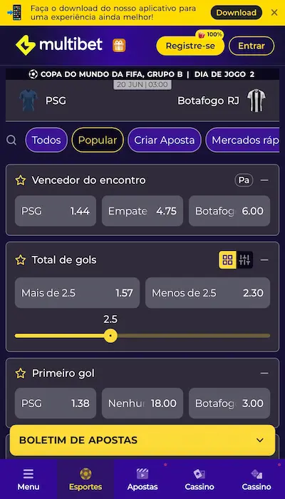 Multibet odds mobile BR