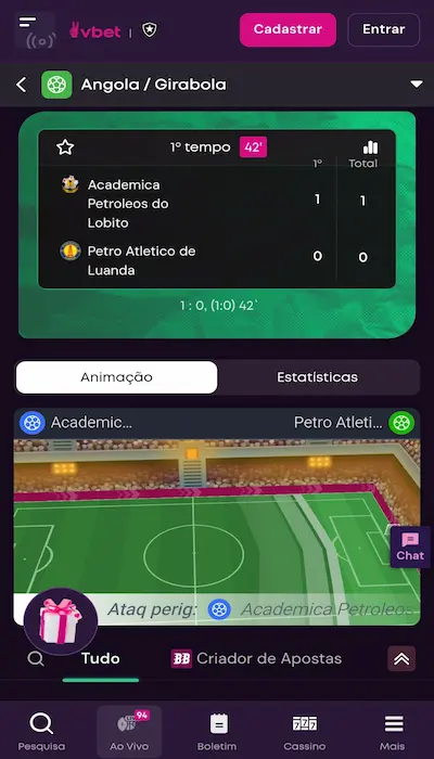 Vbet apostas ao vivo