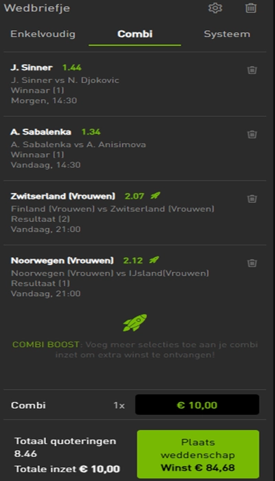 Bet777 België wedbriefje