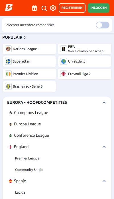 Betano voetbal: het aanbod van weddenschappen