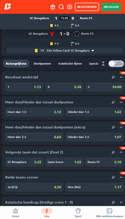 Betano België Live