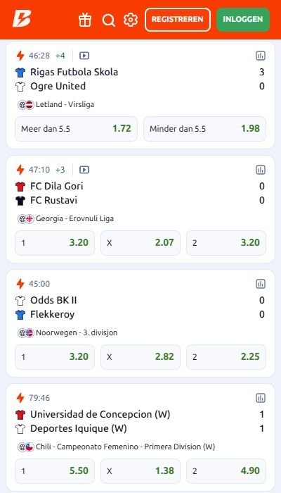 Betano Live: de live weddenschappen