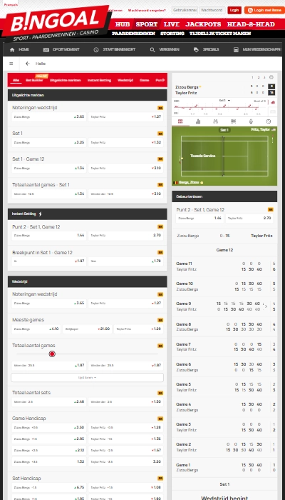 Bingoal België live wedden