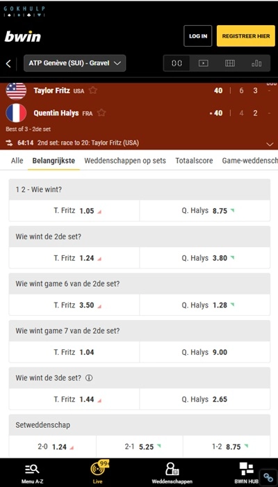 Bwin België live
