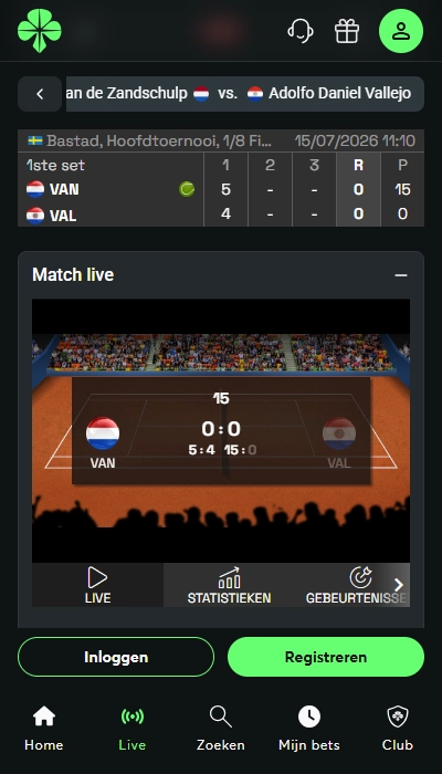 Golden Palace België live wedden
