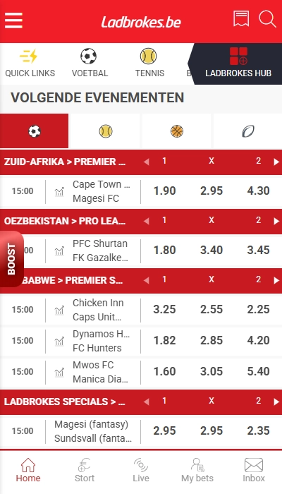 Ladbrokes homepage