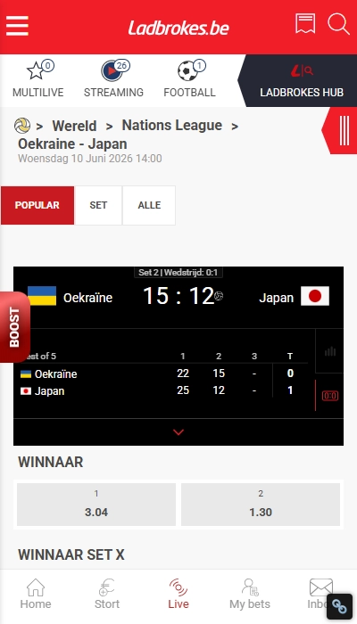 Ladbrokes Live wedden