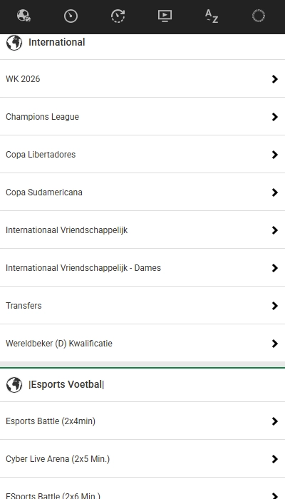 Unibet België: voetbal
