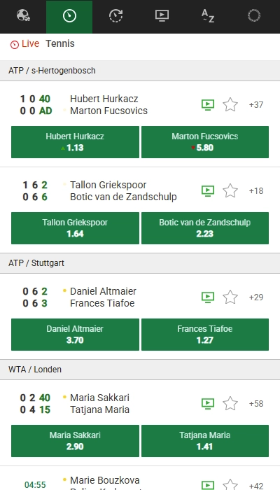Unibet België - Live wedden