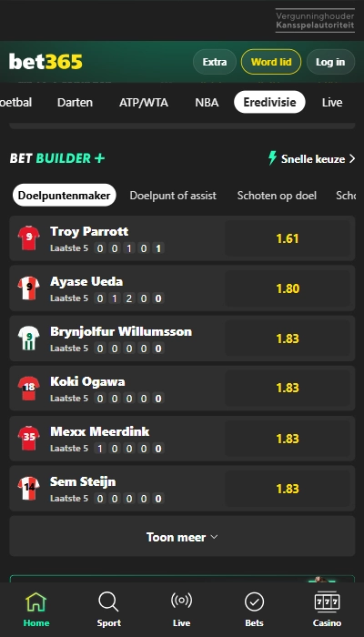 Bet365 bet builders
