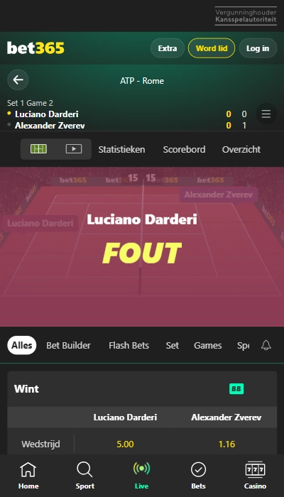 Bet365 live wedden