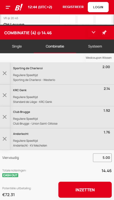 Bingoal betslip
