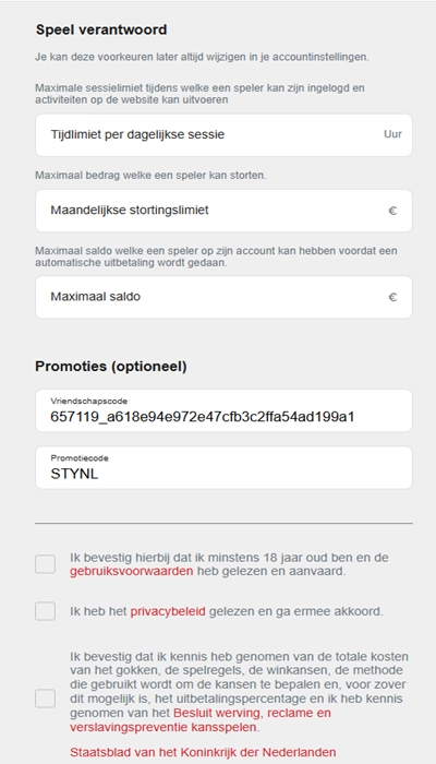 Inschrijving Circus: bonus code