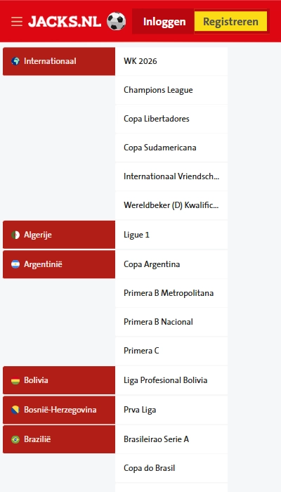 Voetbal bij JACKS.NL