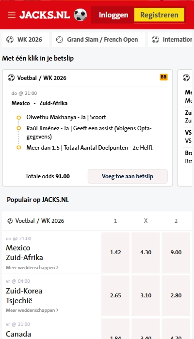 JACKS.NL homepagina