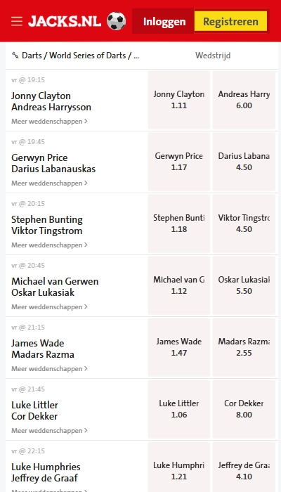 JACKS.NL odds