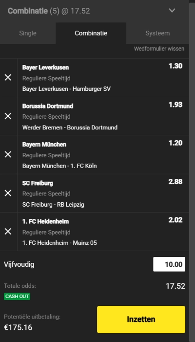 Unibet betslip