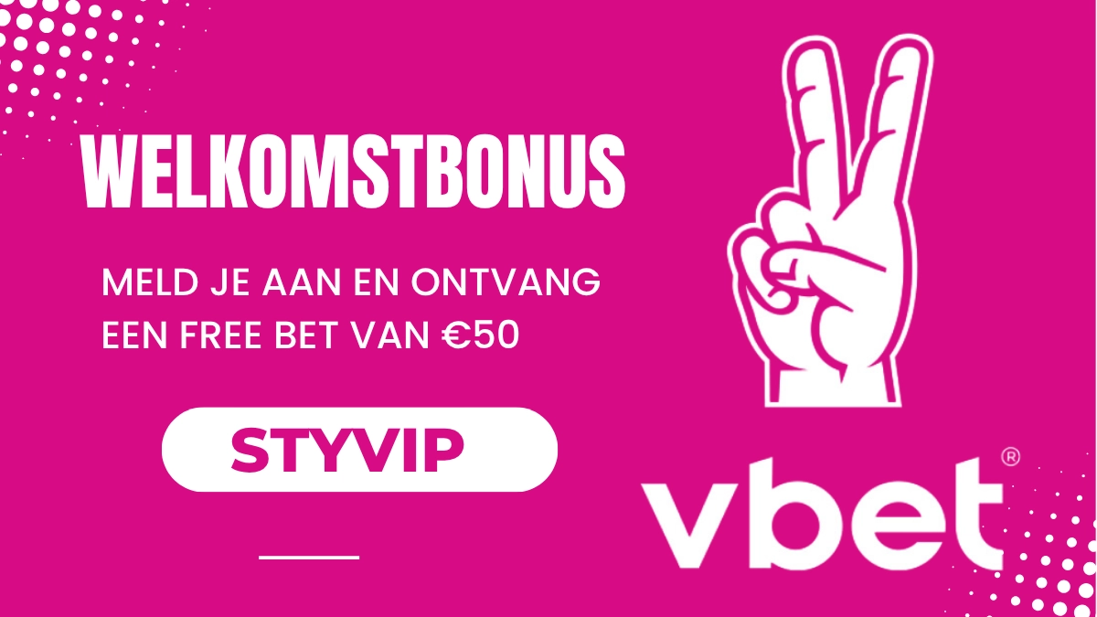 Vbet welkomstbonus - €50 free bet